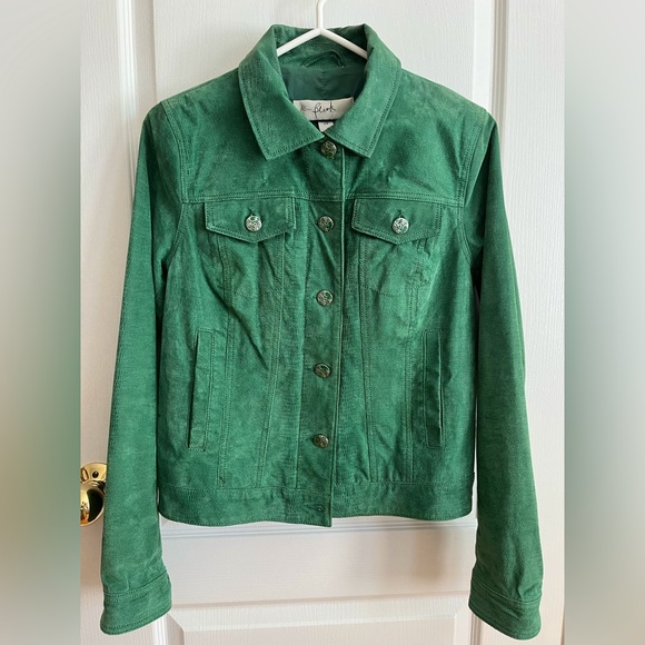 Green genuine leather jacket, size S - Picture 1 of 8